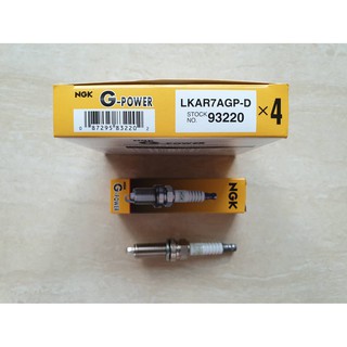หัวเทียน เข็มแพตตินั่ม TOYOTA ALTIS ดูโอ้ ปี2007,2012 NISSAN ทีด้า LKAR7AGP-D #93220 NGK แท้