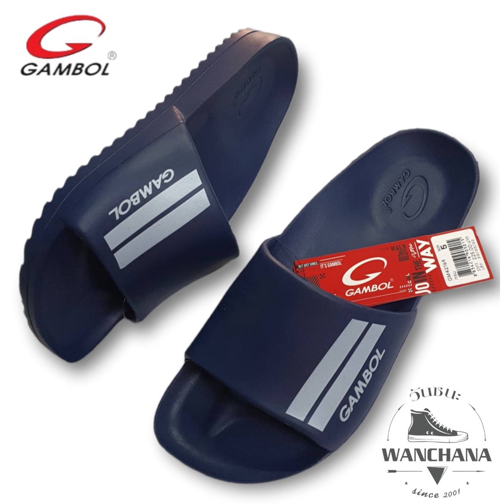 💥รองเท้าแตะGambol รุ่น42169💥 GAMBOL แกมโบล รองเท้าแตะ  รองเท้าแตะชายหญิง Size 4-9