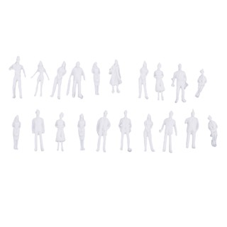 20 Pieces 1/100 Scale Unpainted Model People Architectural Figure Miniature