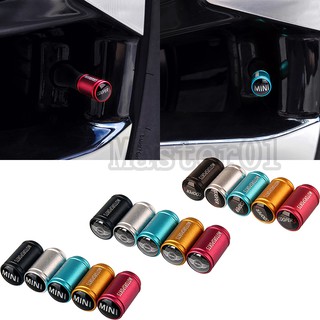 4pcs Car Tire Valve Caps for MINI Cooper R56 R50 F56 R52 JCW Auto Wheel Stem Cover Exterior Decoration