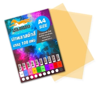 (ส่งด่วน) แผ่นใส ปกพลาสติก สี แผ่นรองปกสี ขนาด A4 บรรจุ 100 แผ่น 10สี