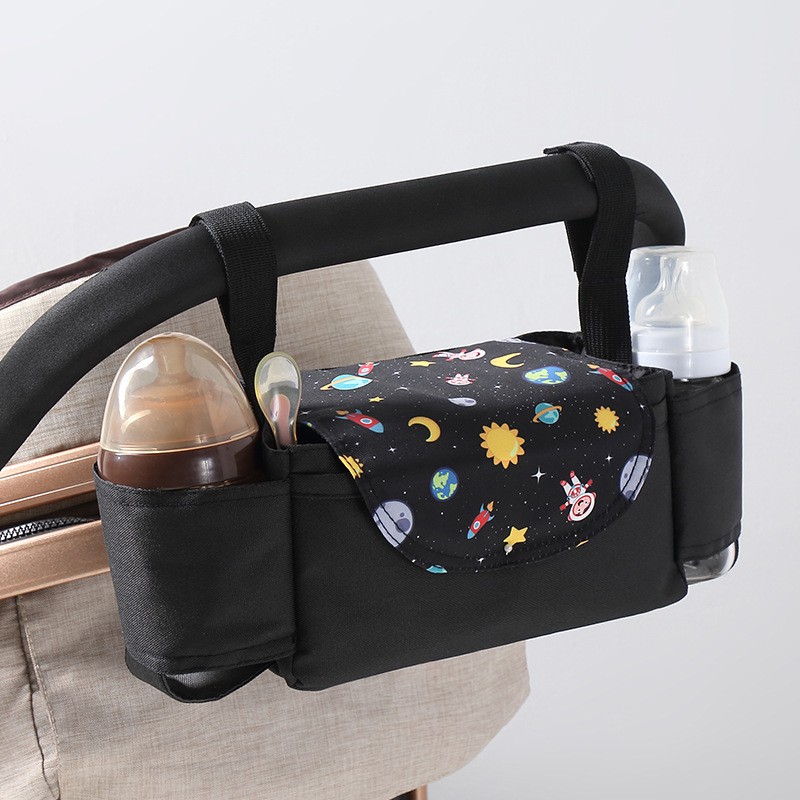 Baby Organizer Bag รถเข ็ นเด ็ กแขวนกระเป ๋ าผ ้ าอ ้ อมขวด Multi Pocket Storage Bag