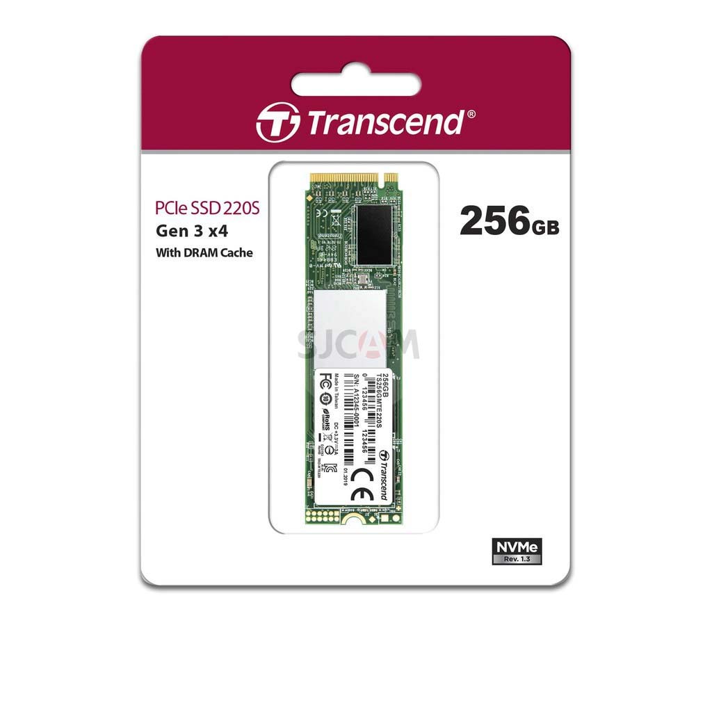 Transcend  PCIe NVMe M.2 SSD 256GB รับประกัน 5 ปี หรือ **รับประกันไม่เกิน 550 TBW**- มีใบกำกับภาษี-TS256GMTE220S