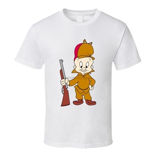T-shirt  เสื้อยืดแขนสั้น คอกลม พิมพ์ลาย Elmer Fudd แฟชั่นฤดูร้อน สําหรับผู้ชายS-5XL