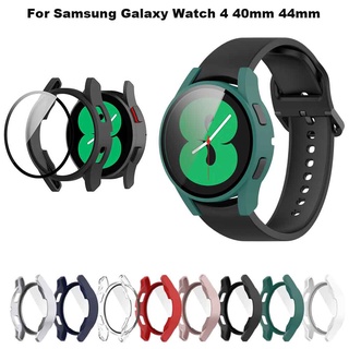 เคสสําหรับ Samsung Galaxy Watch 4 40 มม. 44 มม. กระจกนิรภัยกันรอยหน้าจอ