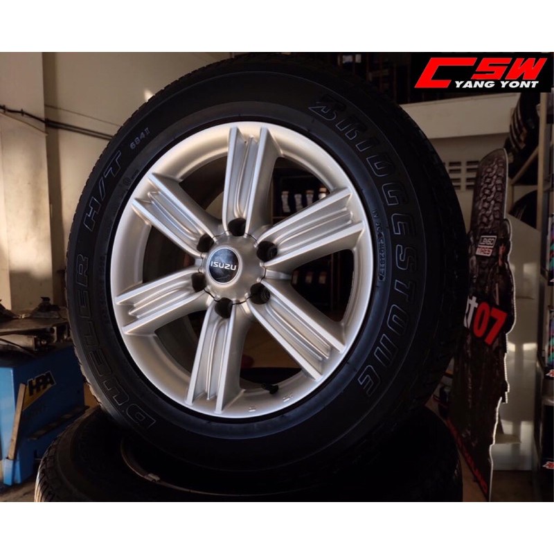 แม็กศูนย์สภาพดี ISUZU BLUE POWER 18  คู่ยาง Bridgestone 255/60 r18(สัปดาห์28 ปี17) เพียงชุดละ 10,900