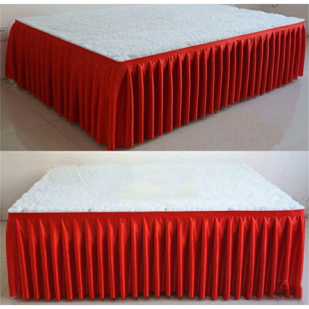 TABLE DECORATION/TABLE SKIRT/TABLE SKIRT WITH Ruffles 30CM HEIGHT X 50CM LENGTH
