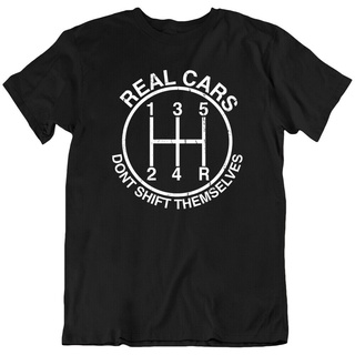 เสื้อยืด พิมพ์ลายรถยนต์แข่งเกียร์ แบบแมนนวลS-5XL