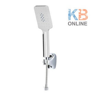 KSS1013W ชุดฝักบัว 3 ระดับ สีขาวแมท เหลี่ยม KSS1013W 3 Function Rectangular Hand Shower Set (Matte Black) KUDOS