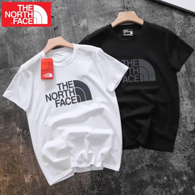The N เสื้อยืดแขนสั้นผู้ชายโลโก้ใหม่พิมพ์เสื้อยืดกีฬาลําลอง