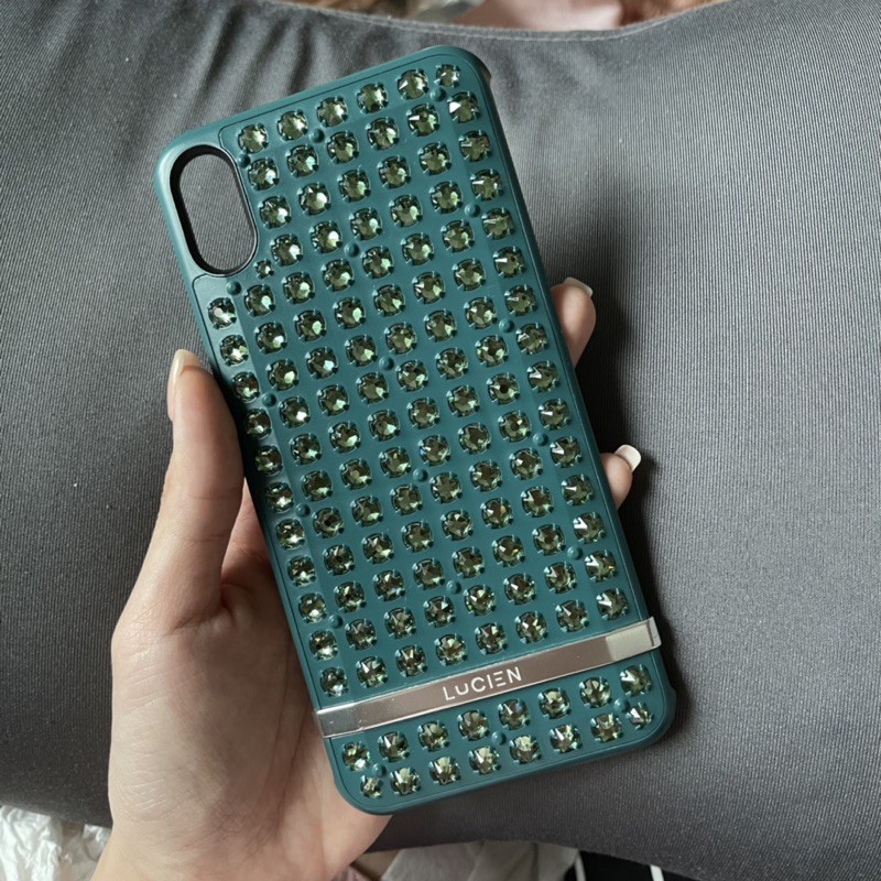 lucien case for iphone Xs max! รุ่น crystalline dark geen/silver เพชรครบทุกเม็ด จาก(3,590)🦄