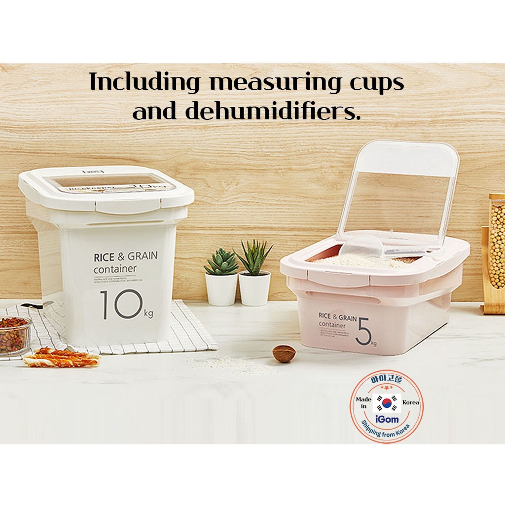 [Cimelax] Rice container or Bucket. Grain keeper. Anti-Bug Sealed. Of course, pet food storage box.