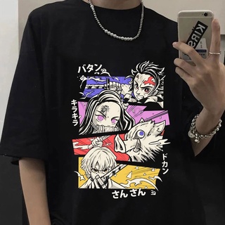 เสื้อยืดพิมพ์ลายแฟชั่น Demon Slayer Kimetsu No Yaiba รองเท้า สําหรับผู้ชาย#39; s เสื้อยืดลําลอง แขนสั้น พิมพ์ลายกราฟิกกา