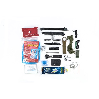 Survival kits ชุดอุปกรณ์เดินป่า ชุดตั้งแคมป์ เครื่องมือ 33 ชิ้น รุ่น ST210512-19