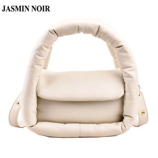 Jasmin NOIR กระเป๋าถือ กระเป๋าสะพายไหล่ หนัง PU เรียบง่าย สําหรับสตรี