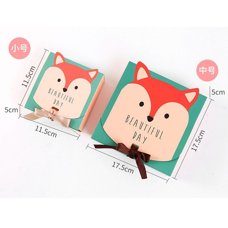 ส่งด่วน Animals Lover กล่องขนม กล่องจัดเบก 1แพ็คมี10ชิ้น พร้อมโบว์ - รูปที่ 5