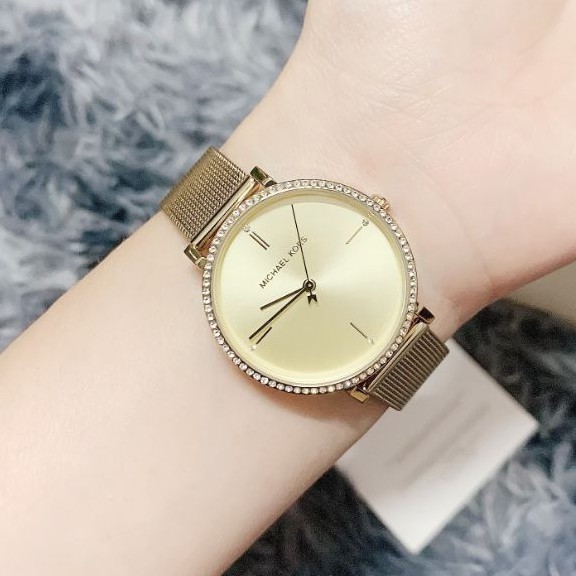 🎀 (สด-ผ่อน) นาฬิกา MK สีทอง MK7121  Michael Kors Women's Gold-Tone Stainless Steel Watch