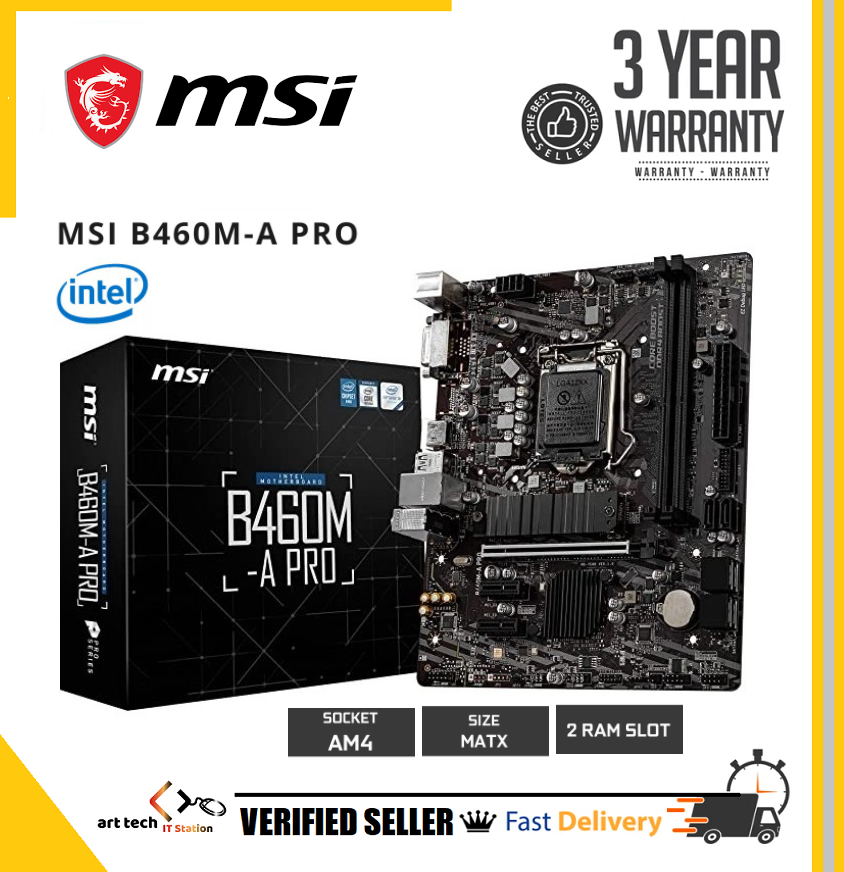 Msi B460M-A PRO Intel ซ็อกเก็ต LGA1200 เมนบอร์ด - MSI B460M A PRO