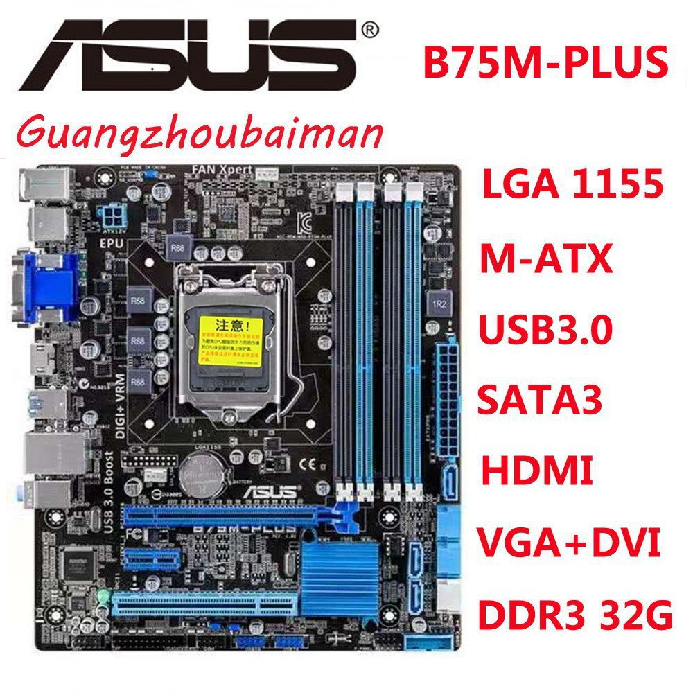 Used Gaming Combo Set Bundle Asus 5 M Plus P8b75 M Gigabyte 5m Hd3 Msi