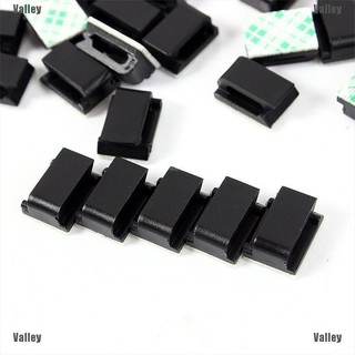 【Valley】New 10x Car Wire Cord Cable Holder Tie Clips Fixer Organizer Drop Adhesive Clamp