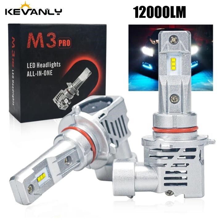 หลอดไฟหน้ารถยนต์ led H8 CSP H11 M3 12000LM H4 H1 9005 HB3 9006 HB4 1 ชิ้น