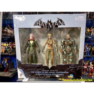 [2014.10] DC Collectibles Batman Arkham Origins Redhood, Copperhead &amp; Unmasked Deathstroke 3-Pack