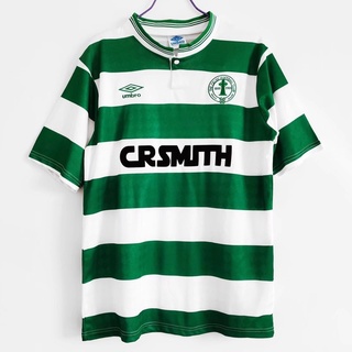 เสื้อกีฬาแขนสั้น ลายทีมชาติฟุตบอล Celtic 1987 88 ชุดเหย้า คุณภาพสูง AAA สไตล์เรโทร ไซซ์ S-XXL