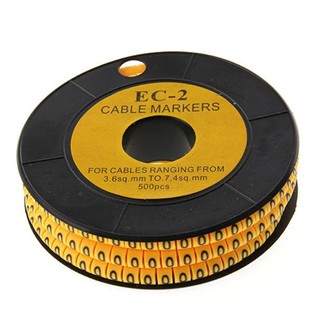 ตัวเลขสำหรับใช้ระบุสายเคเบิ้ล Cable Marker No.0 - Yellow