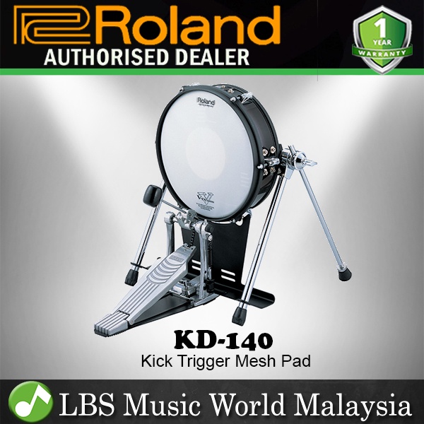 Roland KD-140 V-Kick Trigger กลองอิเล็กทรอนิกส์ Kick Pad Black Chrome (KD140 KD 140 KD140BC)