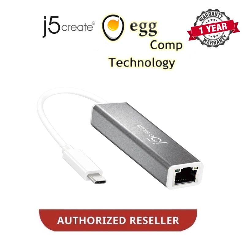 J5Create USB-C Type-C เป็น LAN Gigabit Ethernet Converter (JCE133G)