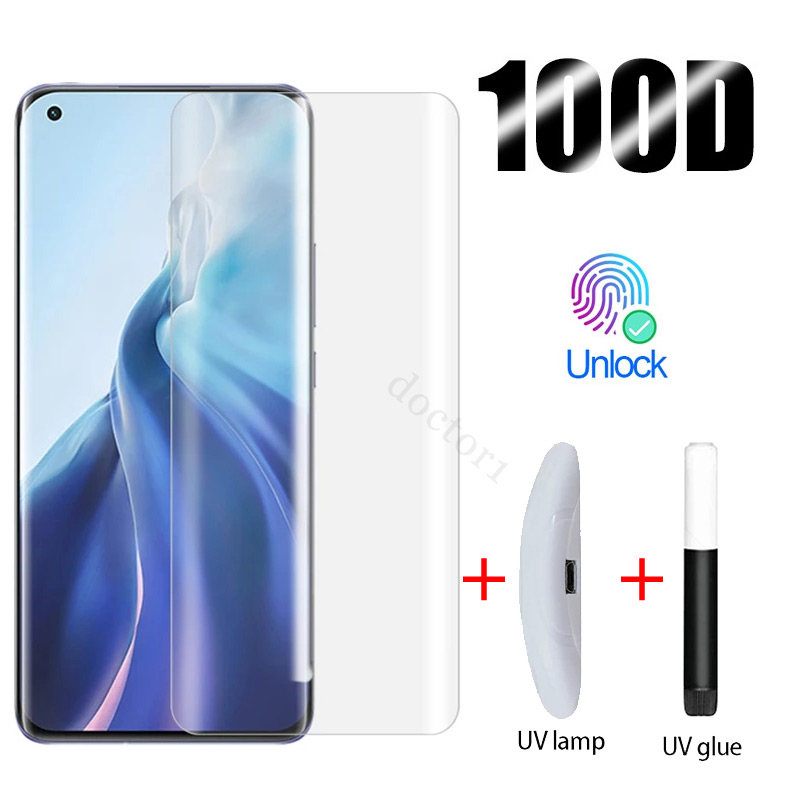 ฟิล์มกระจก UV สำหรับ Xiaomi Mi 15 14 13 Lite 12 12s 12x 11 10 Ultra 10s Civi 4 3 2 1s POCO M8 X7 Pro 4G 5G 2026