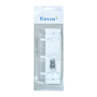 ✨นาทีทอง✨ ขอแขวนผ้า 3 ขอ KASSA รุ่น KS-N020 ขนาด 38.5 x 7 x 9 ซม. สีขาว 🚚พิเศษ!!✅