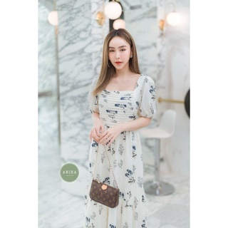 Maxi dress.เดรสยาวเรียบหรู คอเหลี่ยมAnika