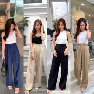 Littlejune pants กางเกงขายาว เอวสูง เอวเล็กสะโพกใหญ่ใส่ได้