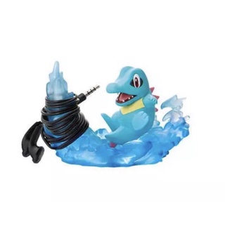 Re-ment Pokemon Useful Figure at Desk 3 5 Totodile Aqua Tail Code Reel Shokuga  (Cord Reel)