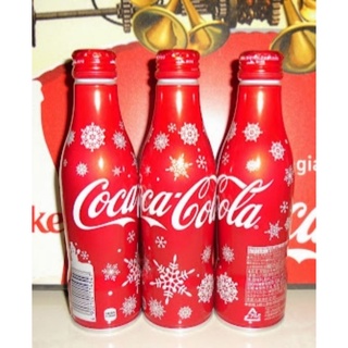 ขวดโค้ก อลูมิเนียม Coke Aluminium รุ่น 2016 Winter Japan Snow Flake เกล็ดหิมะ ของญี่ปุ่น ของใหม่ โค้ก Coca-Cola