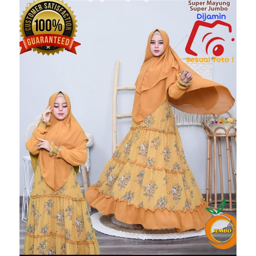 Gamis SYARI JUMBO LD 130 เสื้อผ้าจัมโบ้ CERUTY BABYDOLL GAMIS JUMBO Shari SONKA สําหรับงานปาร์ตี้