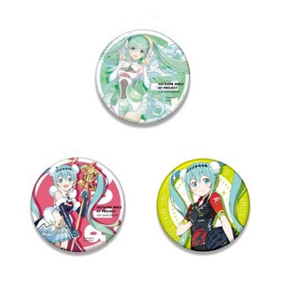 เข็มกลัดขนาดใหญ่ รูปฮัทสึเนะ มิคุ Hatsune Miku Big Can Badge เวอร์ชั่นนักแข่งรถ