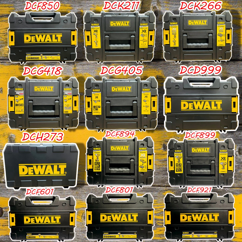 DeWALT  TSTAK กล่องเครื่องมือ,กล่องแบบมาตรฐาน,กล่องสว่าน ตรงรุ่น 999T1,850D2A,2111L2T,418X2,405P2,27