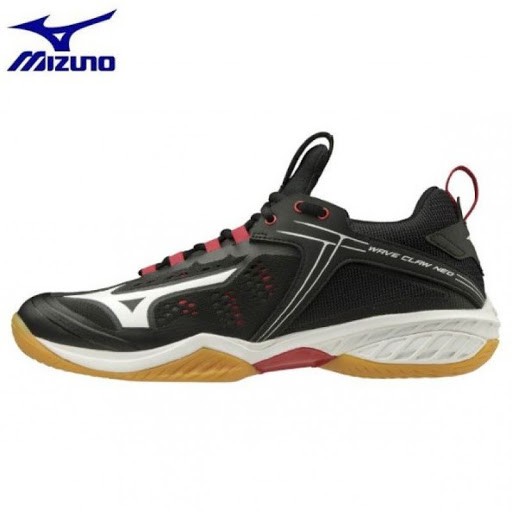 Wave Claw Neo รองเท้าแบดมินตัน [Badminton Shoes] ยี่ห้อ Mizuno (มิซูโน) สีดำ/ขาว/แดง รหัส 71GA207009