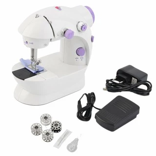จักเย็บผ้ามินิ ขนาดพกพา จักรเย็บผ้าไฟฟ้า Mini Sewing Machine Built-in ที่ตัดด้าย ไม่ต้องใช้กรรไกร