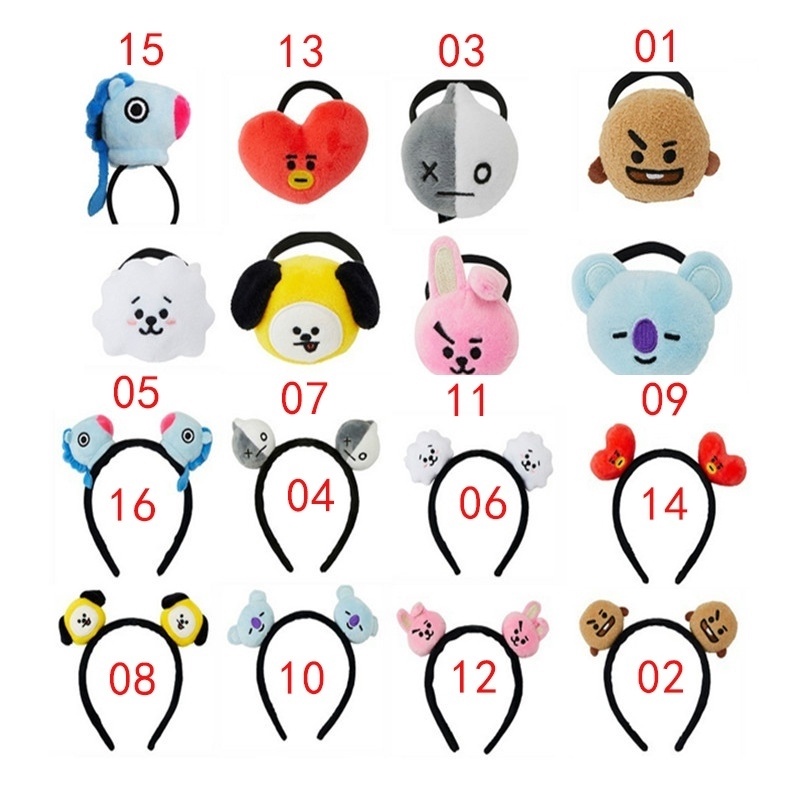 1 ชิ้น Kpop BTS BTS แถบคาดศีรษะ BT21 Suga TATA Chimmy RJ Cooky ตุ๊กตาปัญญา