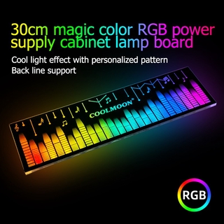 Coolmoon ใหม่ เคสบอร์ดไฟ RGB ด้านข้าง GPU แผงด้านหลัง แชสซี กล่องไฟ