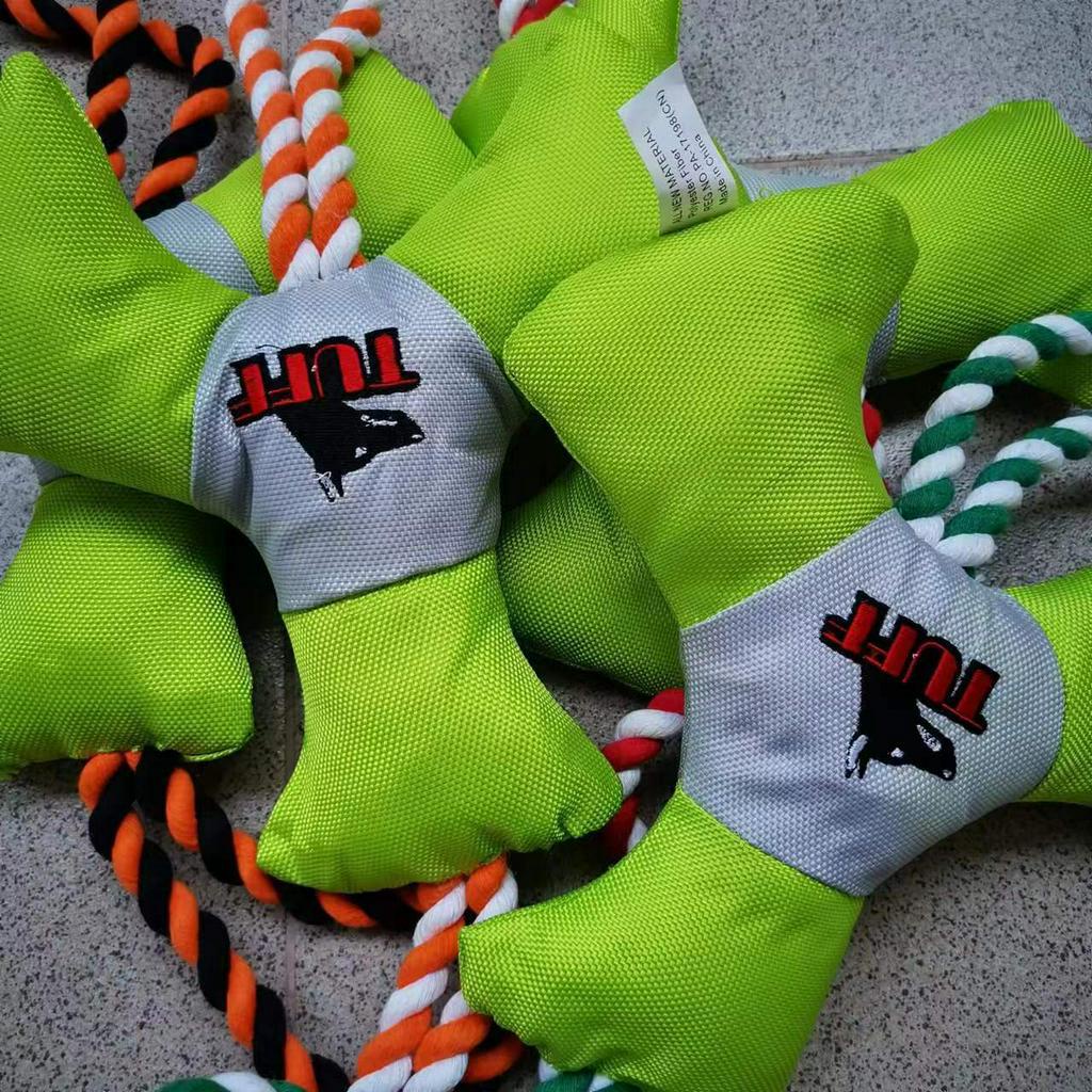 ของเล่นสำหรับสุนัขทนทานการเคี้ยว Chew Resistant Material Toy Bow Wow Pet Ruff and Tuff