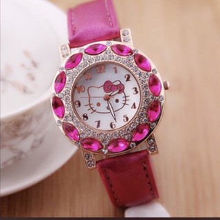 นาฬิกาคิตตี้ Hello Kitty Watch ประดับคริสตัลรอบหน้าปัด