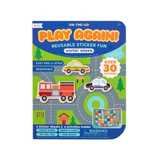 Sticker play Again -on the go ฝึก EF  เสริมจินตนาการ สำหรับเด็กๆค่ะ :ลาย Workin Wheel นำเข้าจากอเมริกา🇱🇷 พร้อมส่ง