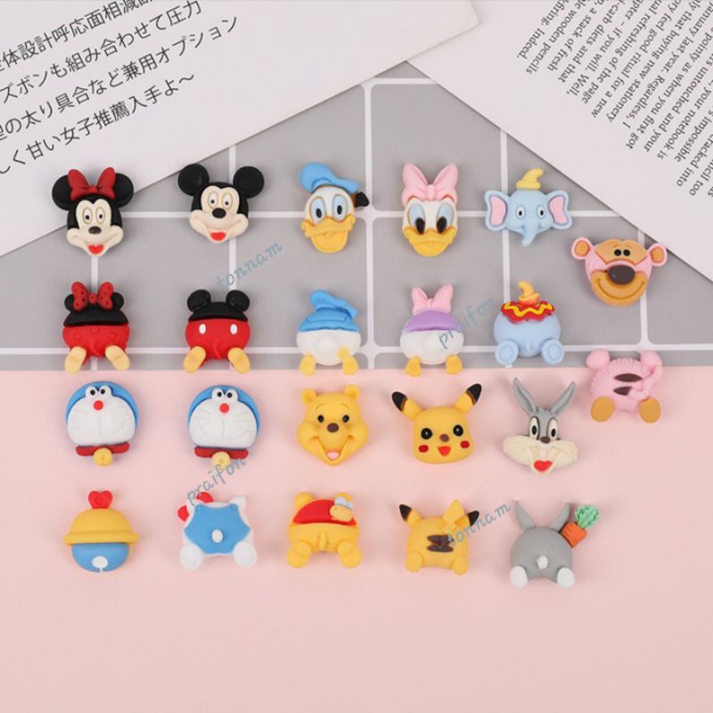 เรซิ่นการ์ตูนDIY การ์ตูนน่ารัก 1 เซตมี 6 ชิ้น(หัว3+ท้าย3)