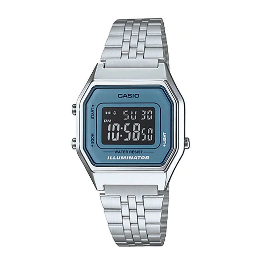 Casio Standard นาฬิกาข้อมือผู้หญิง สายสแตนเลส รุ่น LA680WA,LA680WA-2B - สีเงิน