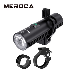 MEROCA จักรยาน LED สมาร์ทแสง1000ลูเมนไฟหน้ากันน้ำ4500มิลลิแอมป์ชั่วโมง USB ชาร์จที่มีคุณภาพสูงไฟฉายจักรยานโคมไฟขี่จักรยานด้านหน้าไฟอุปกรณ์จักรยาน