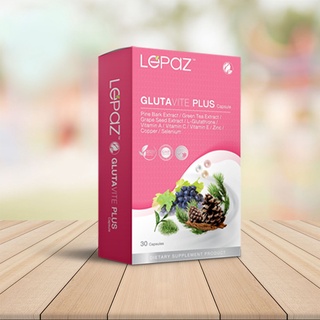 เลอปาส กลูต้าไวท์พลัส มี วิตามินเอ, วิตามินซี, วิตามินอี, สังกะสี (Lepaz BioPlus Gluta Vite Plus) 30 แคปซูล